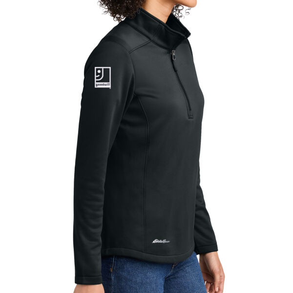 Ohio Valley Goodwill Embroidered - Women's Smooth Mid Layer Fleece 1/2 Zip Thumbnail