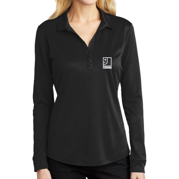 Ohio Valley Goodwill Embroidered - Women's Silk Touch Performance Long Sleeve Polo Thumbnail